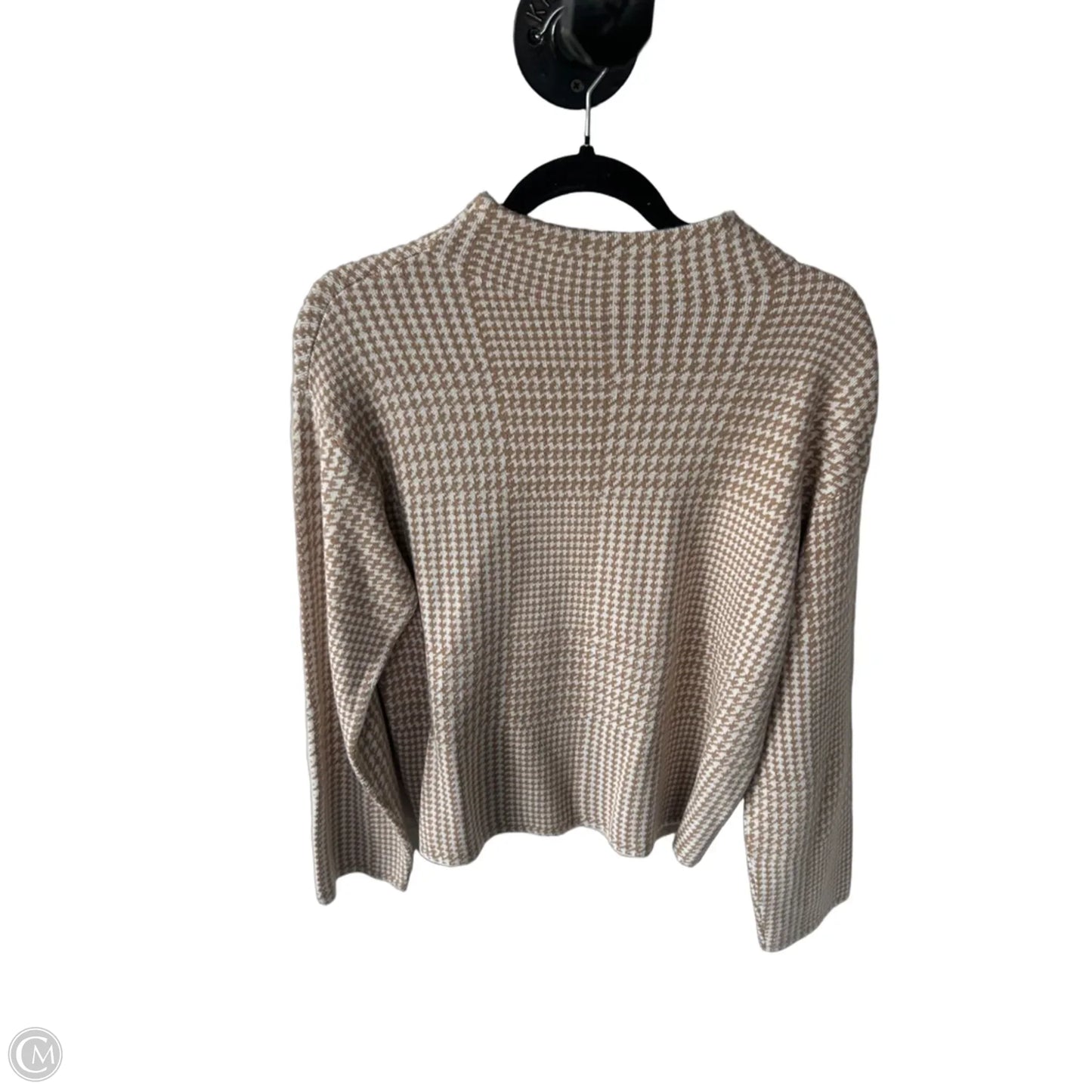 Sweater By Ann Taylor In Tan & White, Size: S