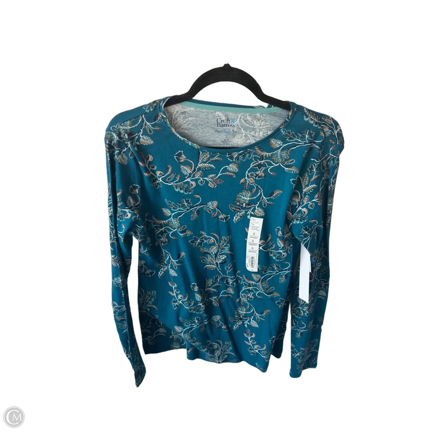 Top Long Sleeve Basic By Croft And Barrow In Blue, Size: S