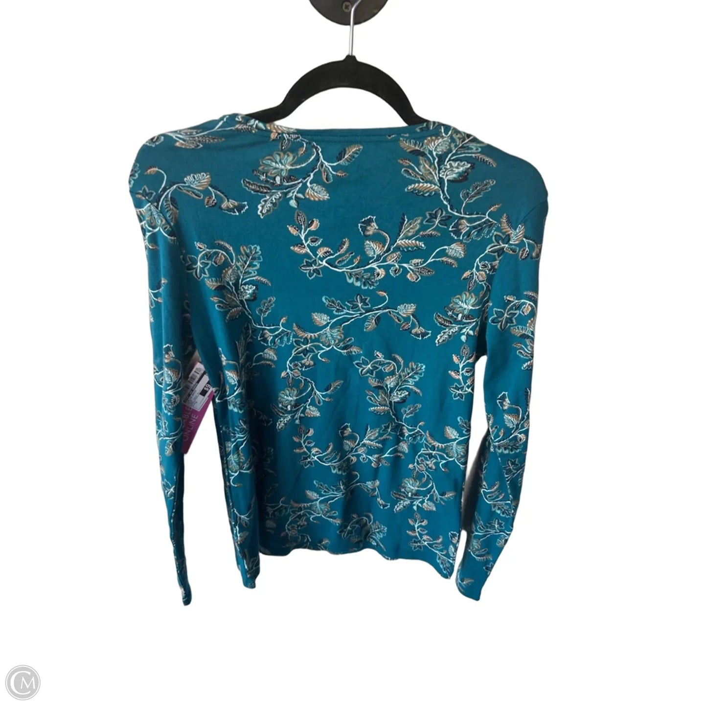 Top Long Sleeve Basic By Croft And Barrow In Blue, Size: S