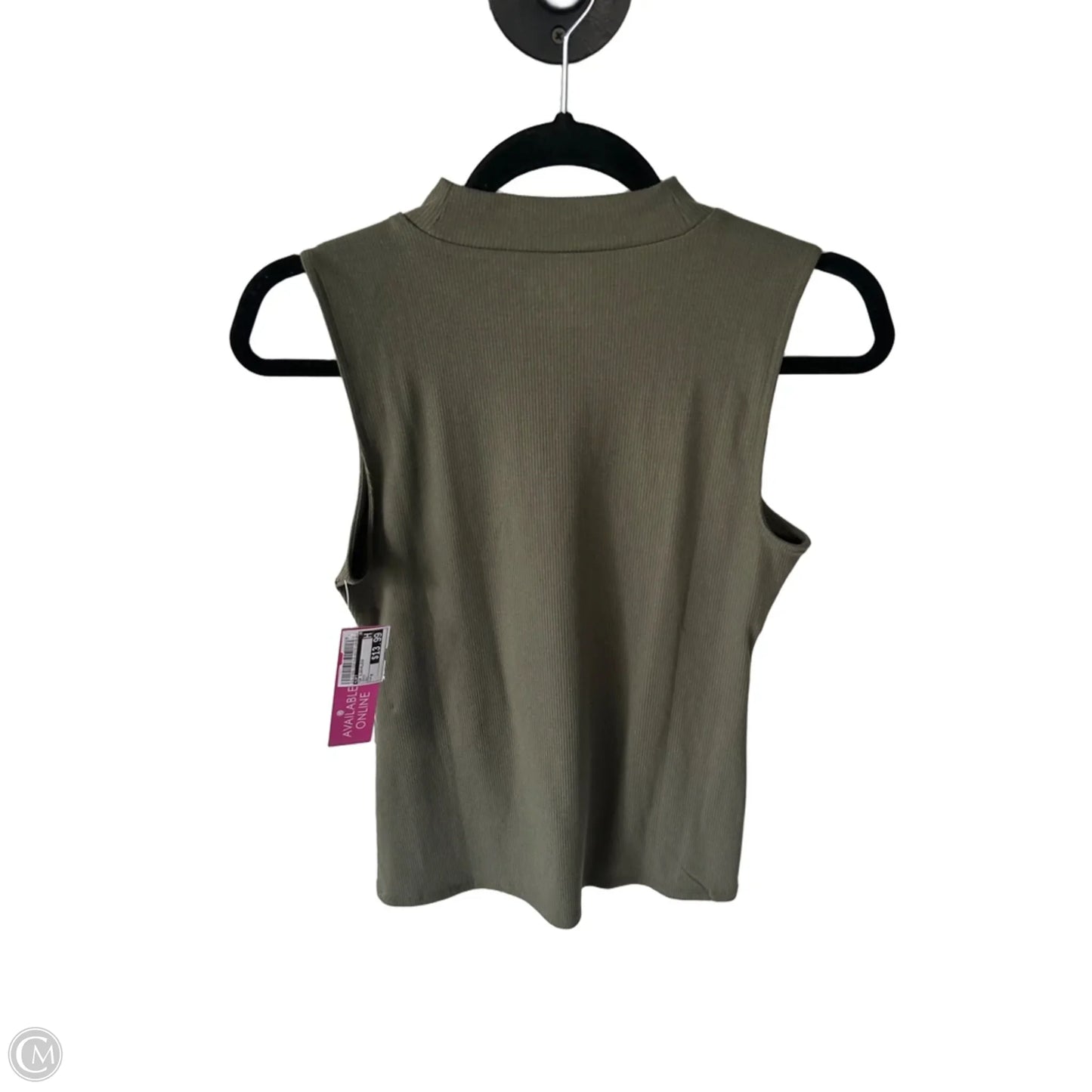 Top Sleeveless By Loft In Green, Size: M
