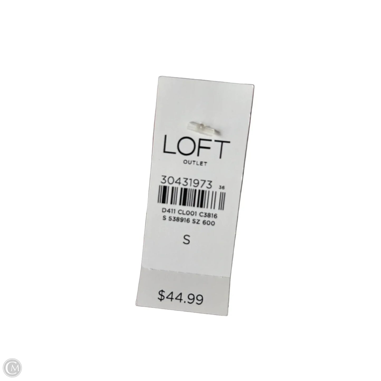 Top Sleeveless By Loft In Cream & Green, Size: S