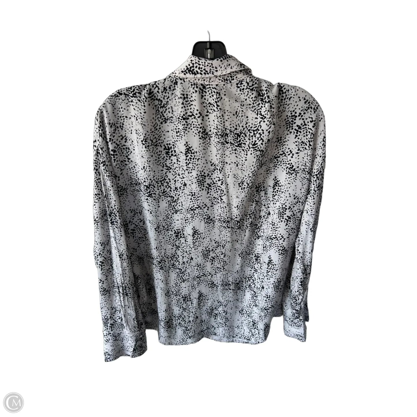 Top Long Sleeve By Allison Joy In Black & White, Size: M
