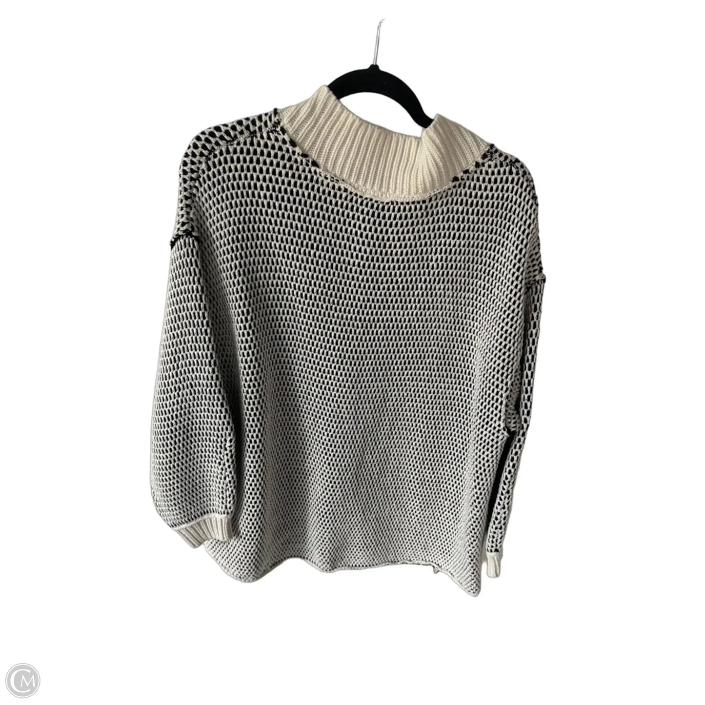 Sweater By Free People In Black & Cream, Size: Xs