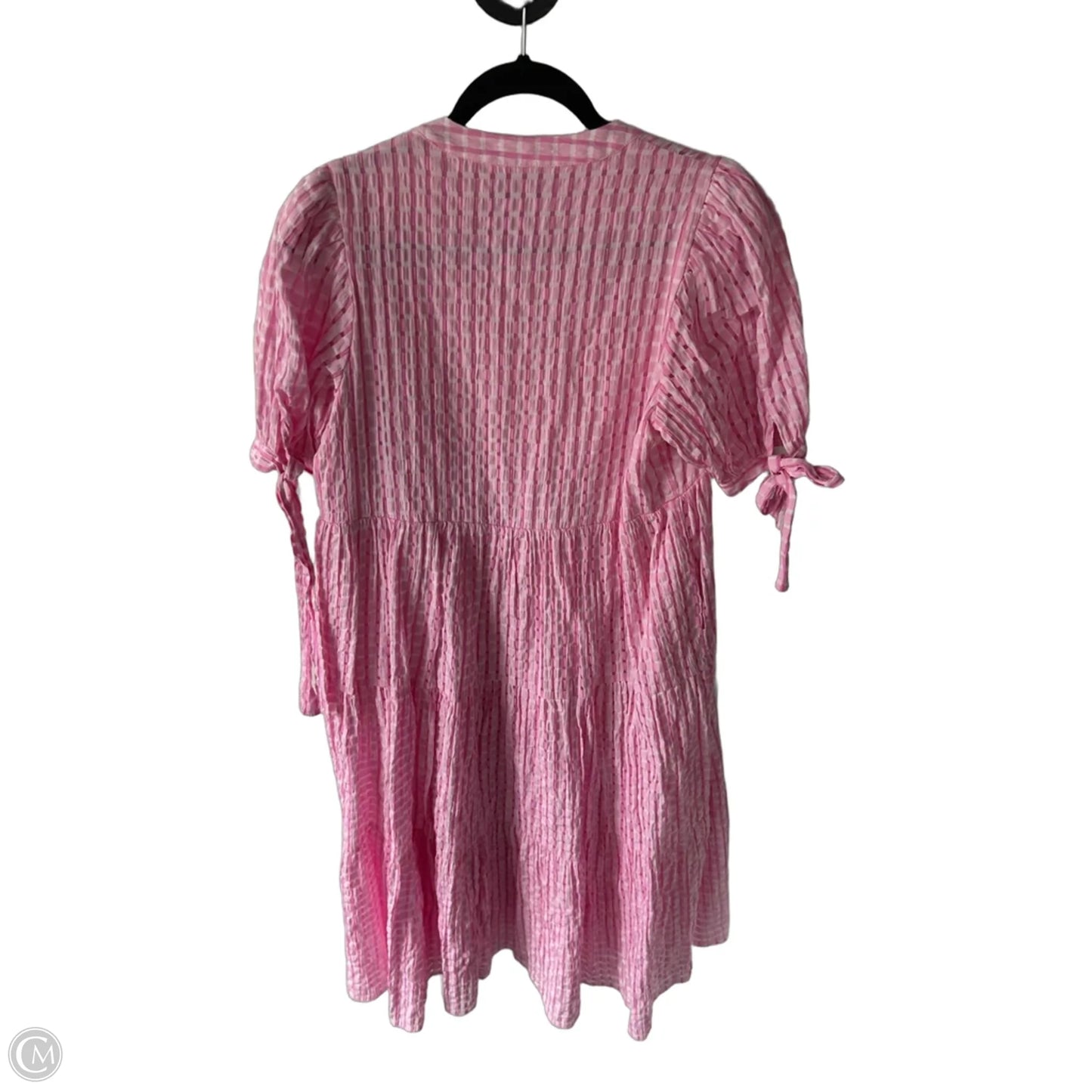 Dress Casual Midi By English Factory In Pink & White, Size: M