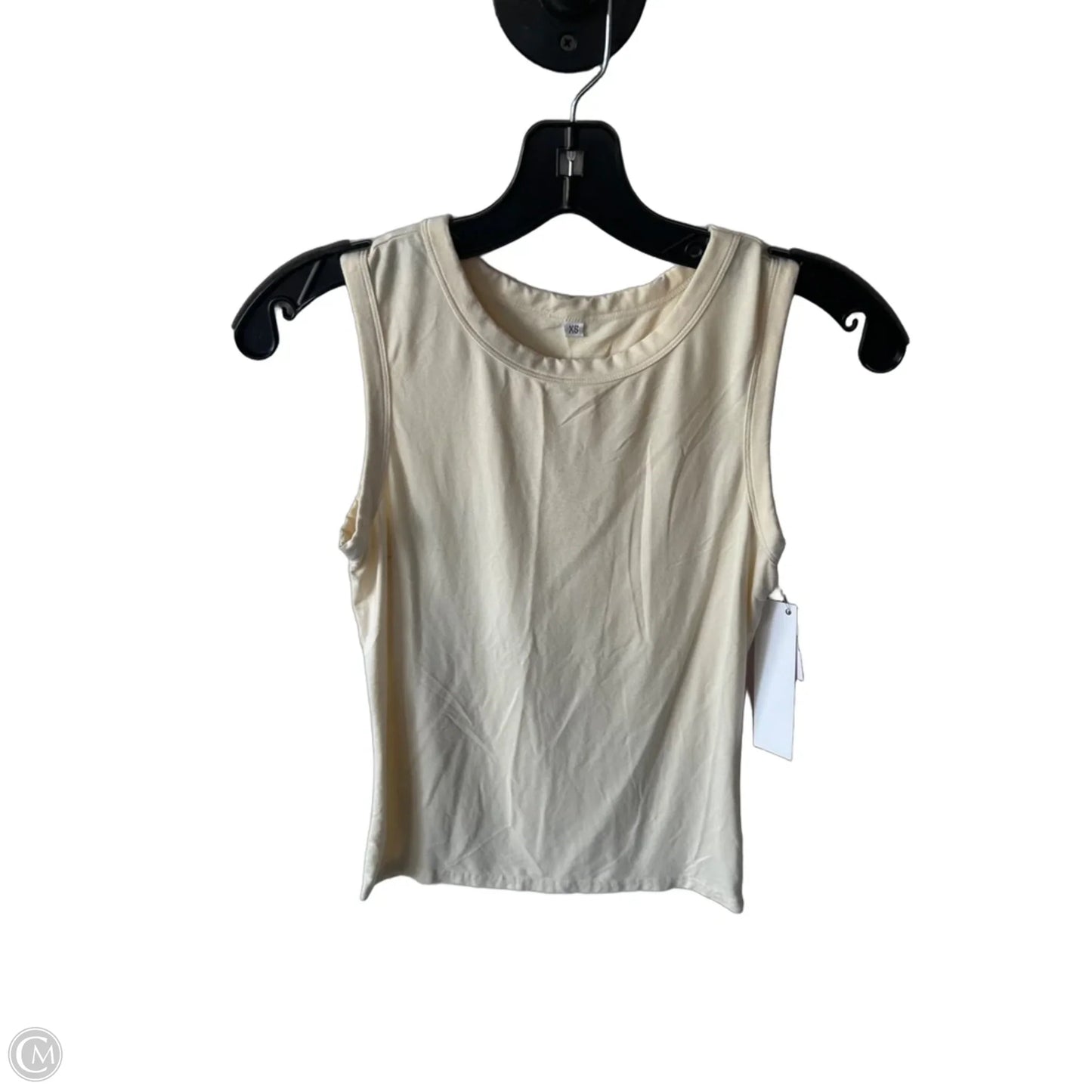 Top Sleeveless Basic By Clothes Mentor In Cream, Size: Xs
