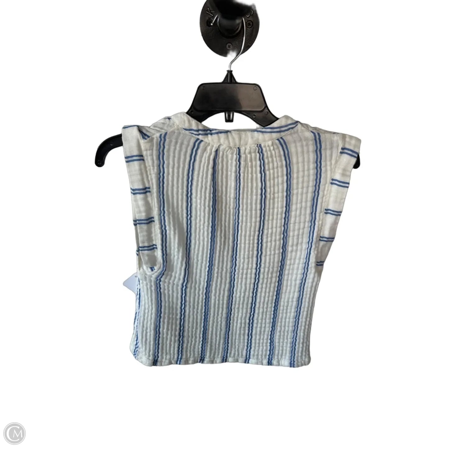 Top Sleeveless By Faherty In Blue & White, Size: Xxs