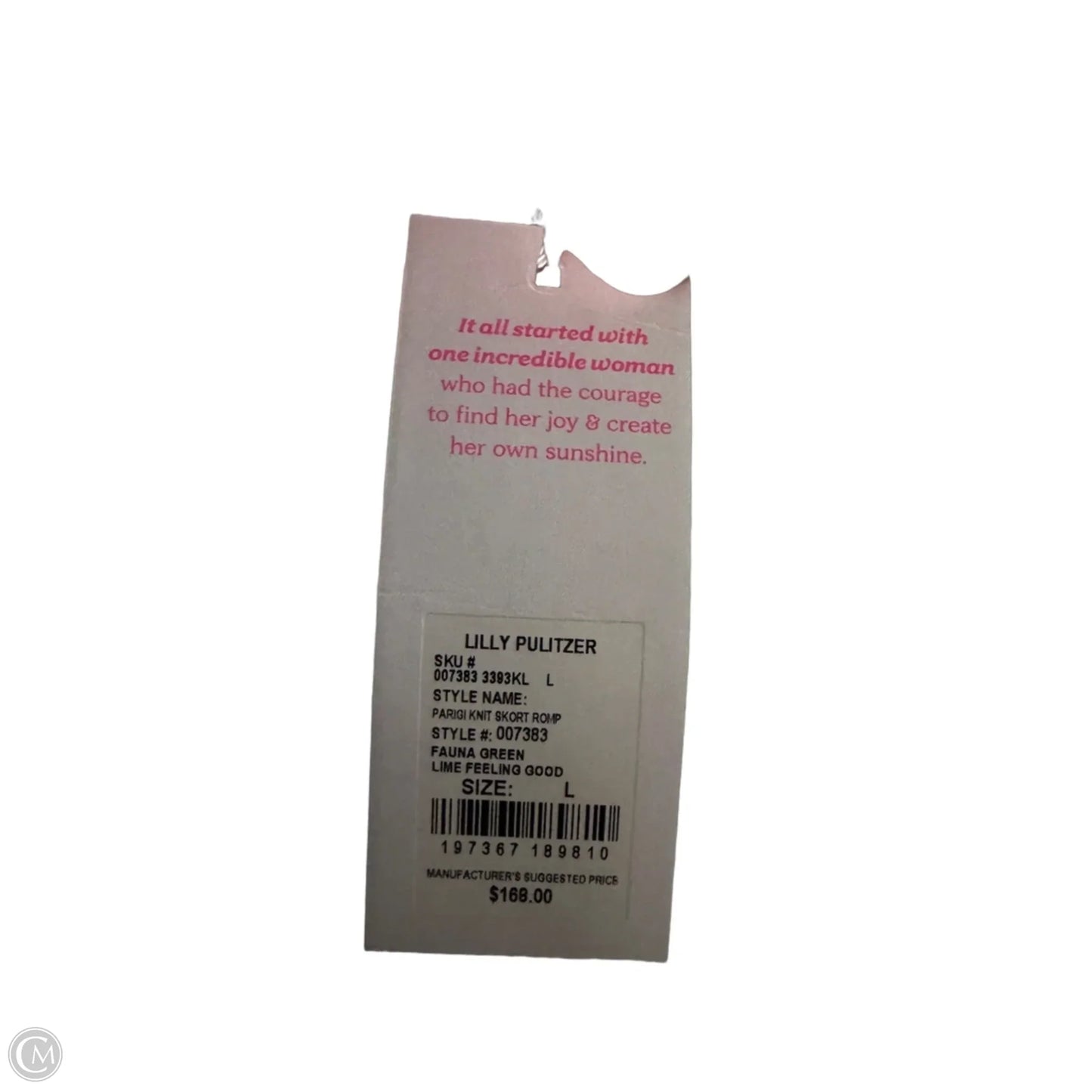 Dress Designer By Lilly Pulitzer In Green & White, Size: L