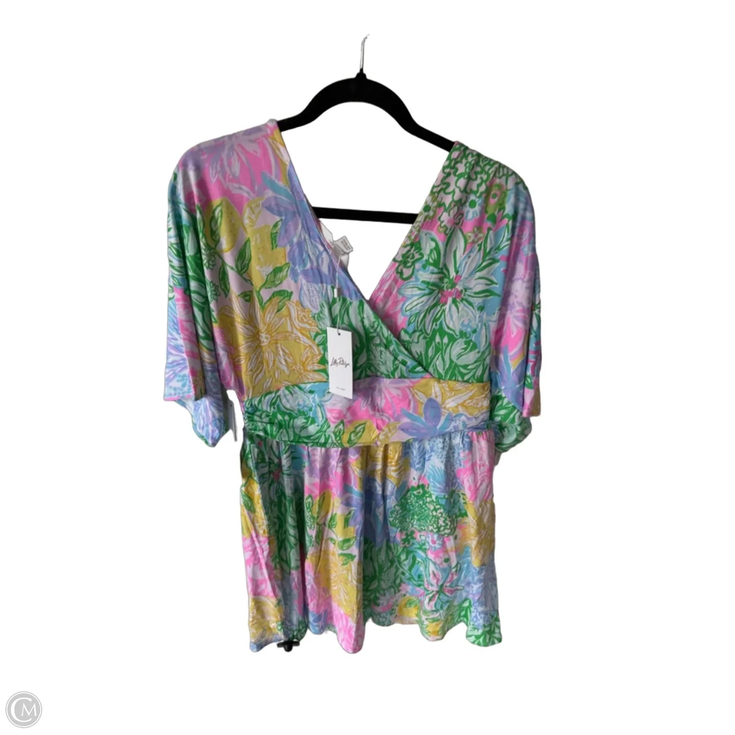 Dress Designer By Lilly Pulitzer In Green & Pink, Size: L