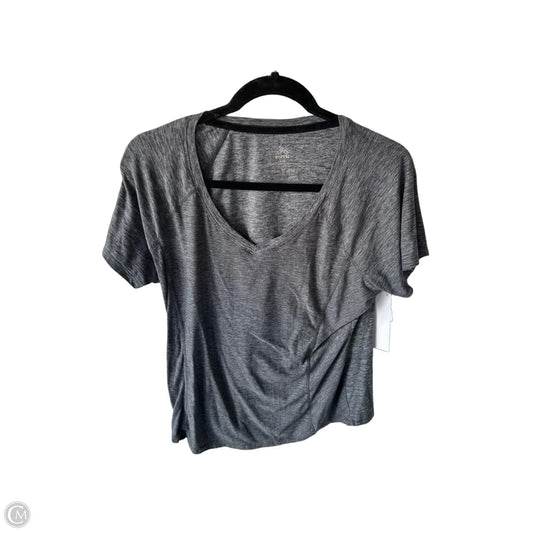 Athletic Top Short Sleeve By Rbx In Grey, Size: L