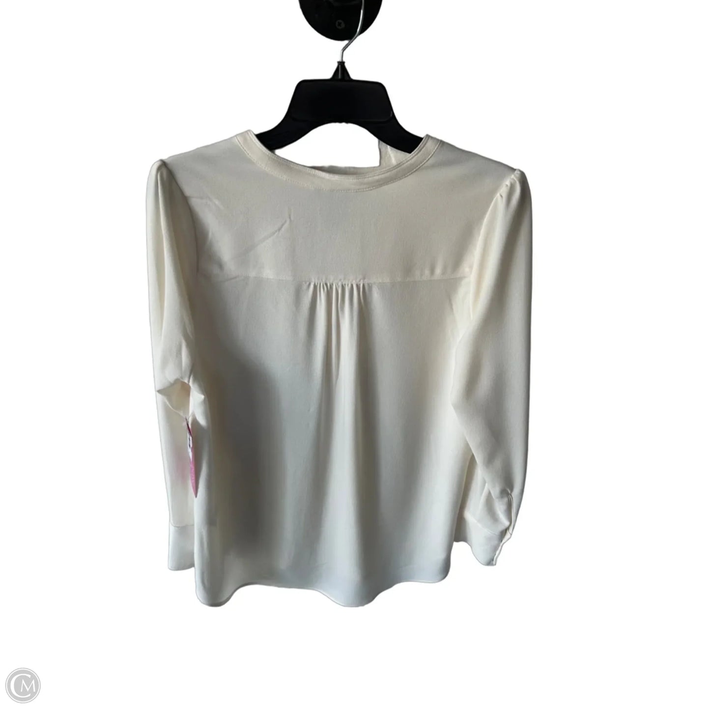Top Long Sleeve By H&m In Cream, Size: L