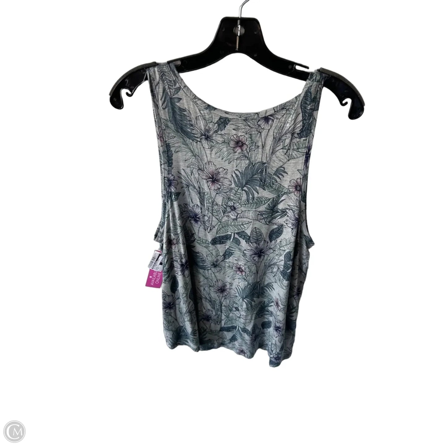 Top Sleeveless Basic By American Eagle In Blue & Grey, Size: Xl