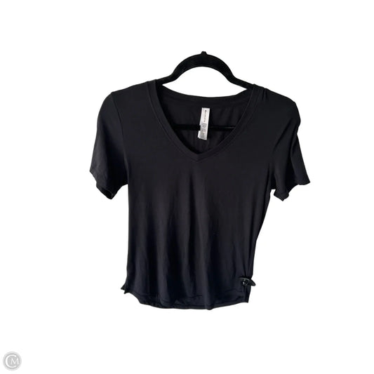 Athletic Top Short Sleeve By Athleta In Black, Size: Xs