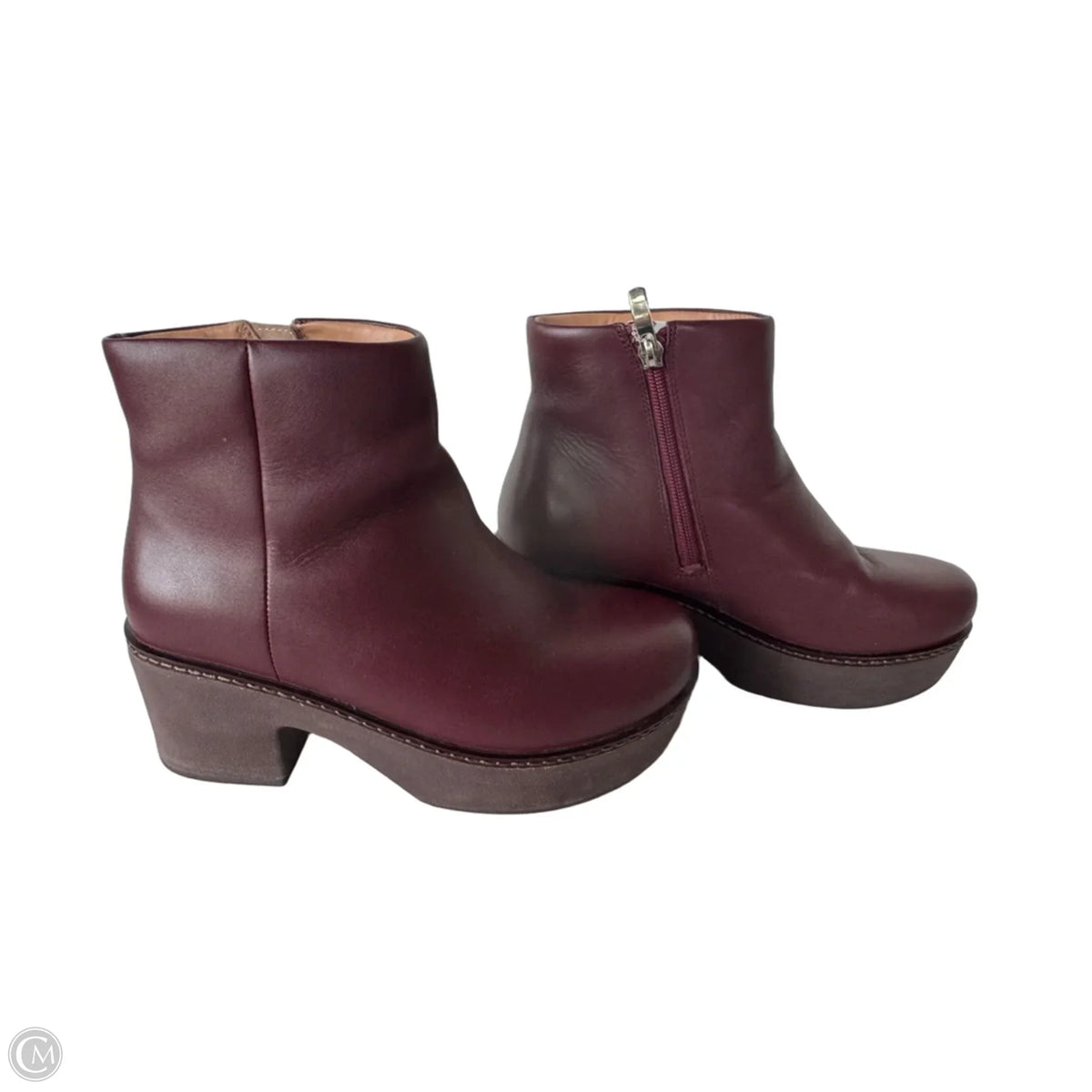 Boots Ankle Heels By Fitflop In Maroon, Size: 6