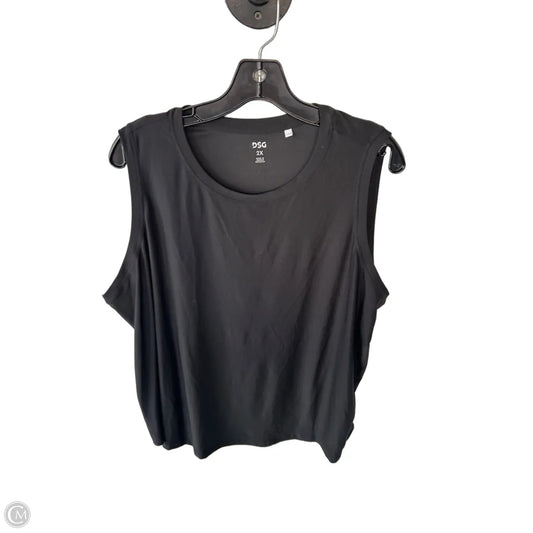 Athletic Tank Top By Dsg Outerwear In Black, Size: 2x
