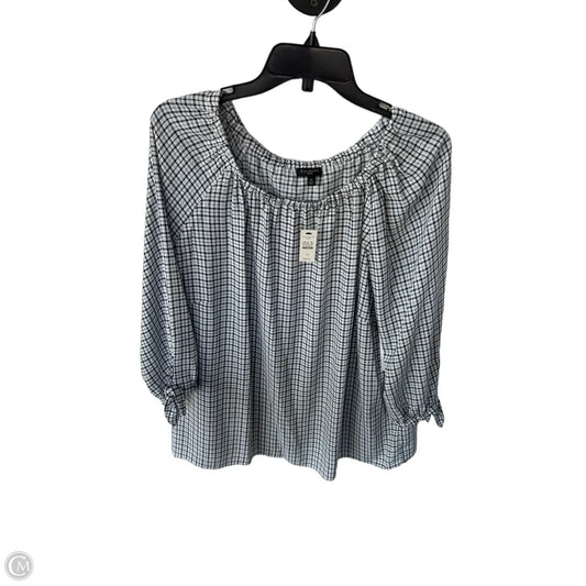 Top Long Sleeve By Talbots In Black & White, Size: 1x