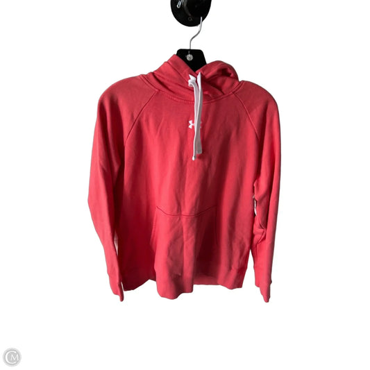 Athletic Sweatshirt Hoodie By Under Armour In Orange, Size: L