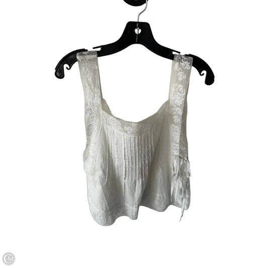 Top Sleeveless By Sage In White, Size: M