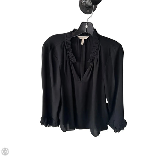 Top Long Sleeve By Rebecca Taylor In Black, Size: L
