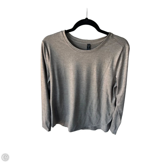 Athletic Top Long Sleeve Crewneck By Skechers In Tan, Size: M