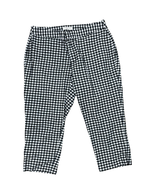Pants Cropped By Coldwater Creek In Black & White, Size:12
