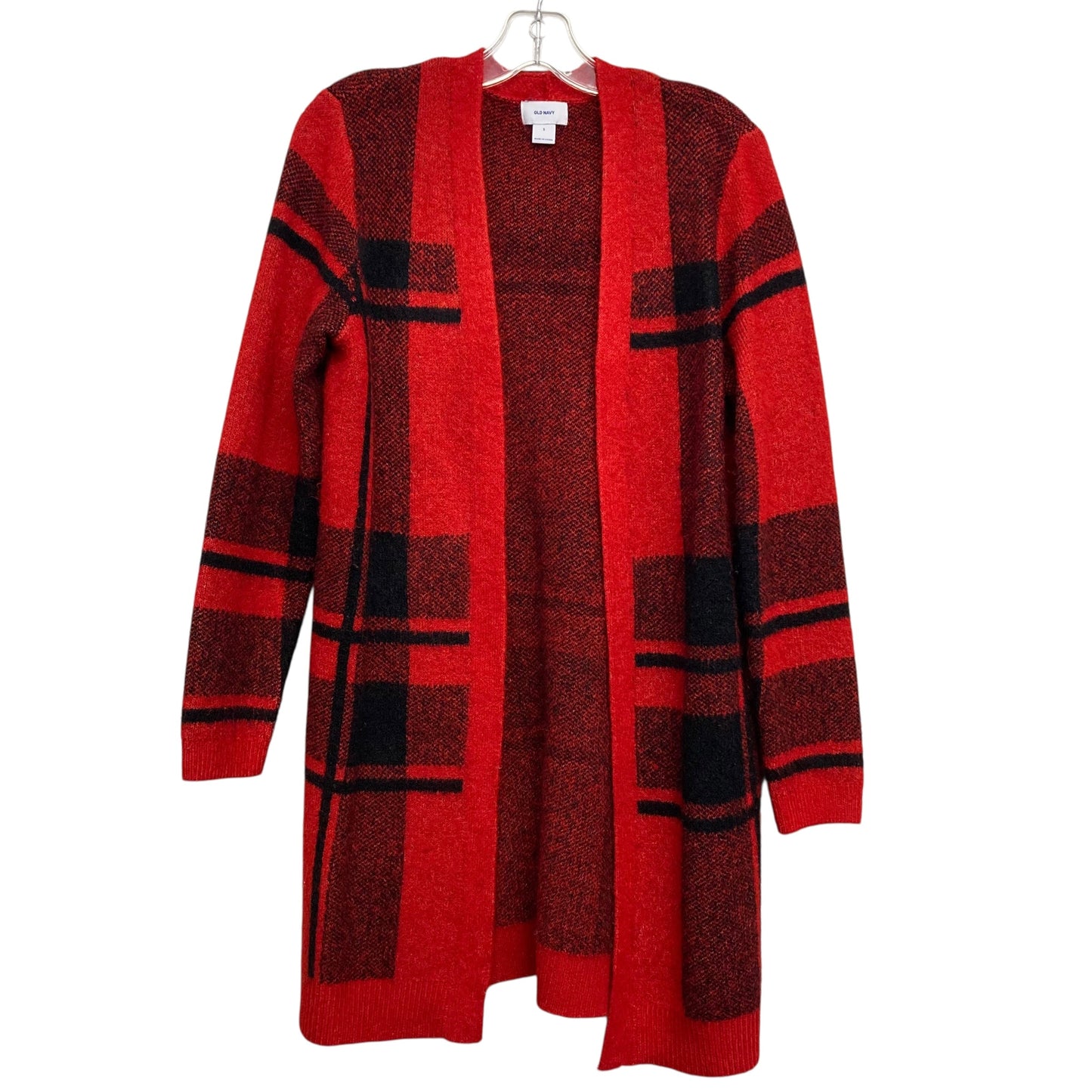 Sweater Cardigan By Old Navy In Plaid Pattern, Size:S