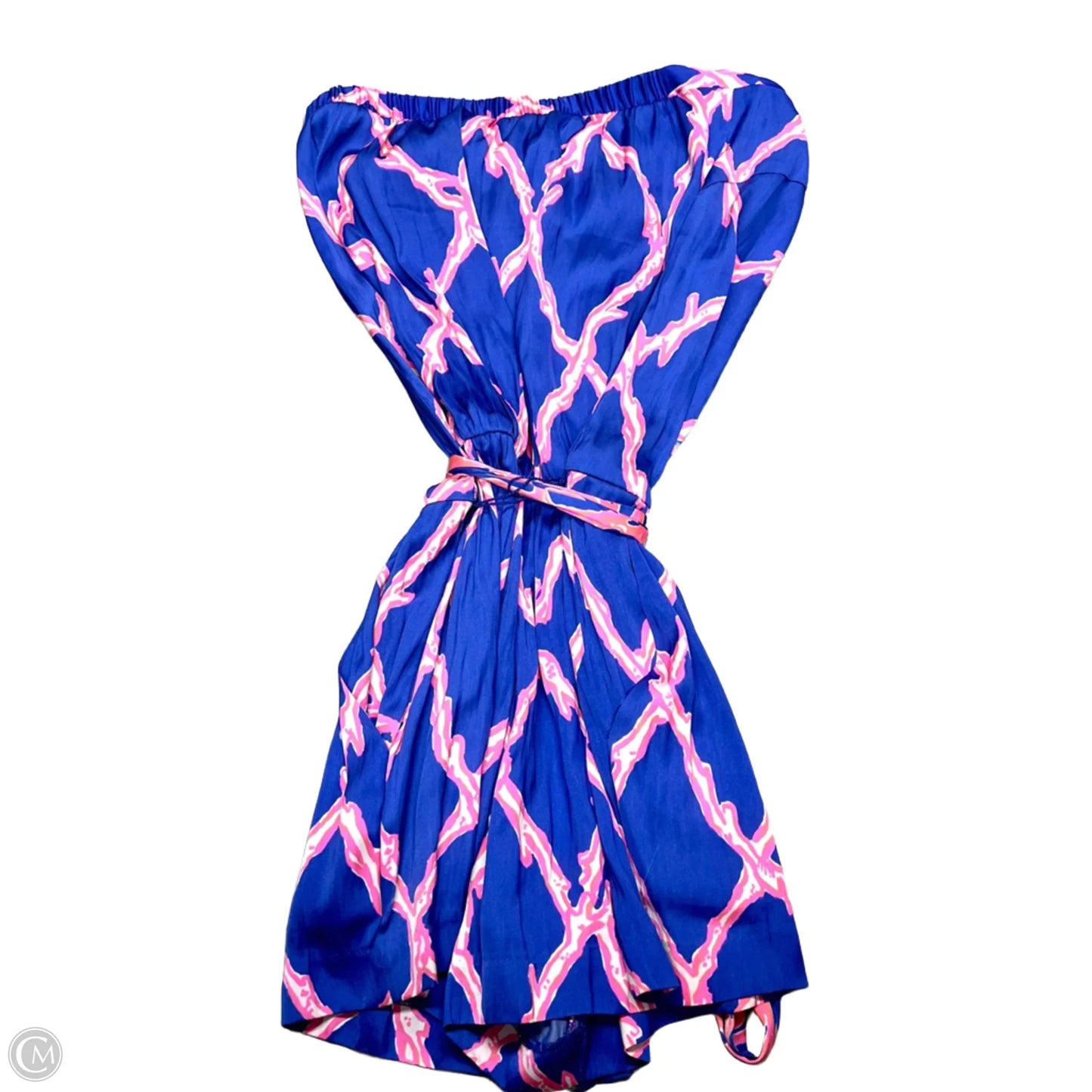 Romper Designer By Lilly Pulitzer In Blue & Pink, Size: Xs