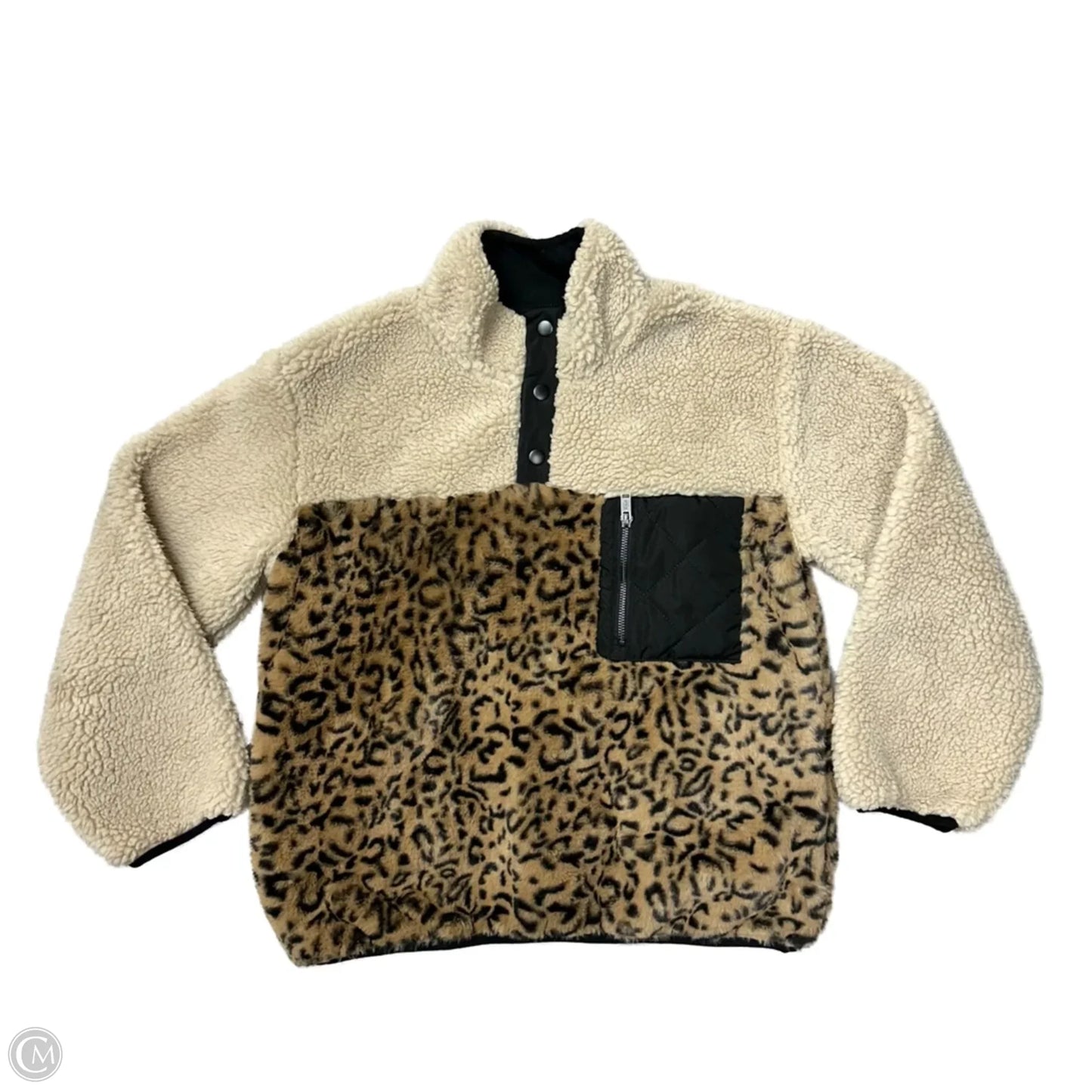 Jacket Faux Fur & Sherpa By Rails In Animal Print, Size: S