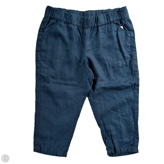 Pants Linen By Pure Jill In Blue, Size: Xlp