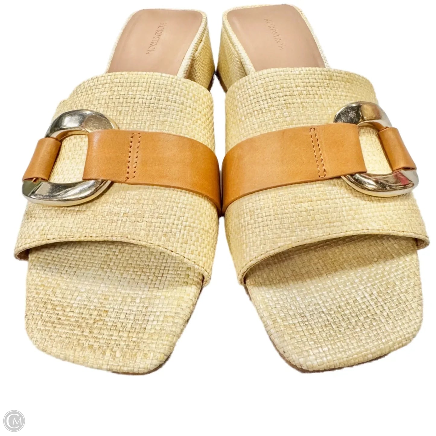 Sandals Heels Block By Nordstrom In Brown & Cream, Size: 8.5