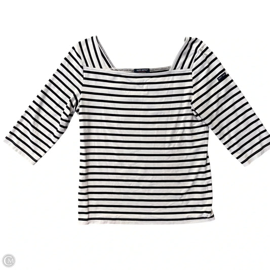 Top 3/4 Sleeve By Saint James  In Striped Pattern, Size: M
