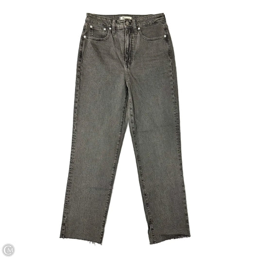 Jeans Straight By Madewell In Black Denim, Size: 6l