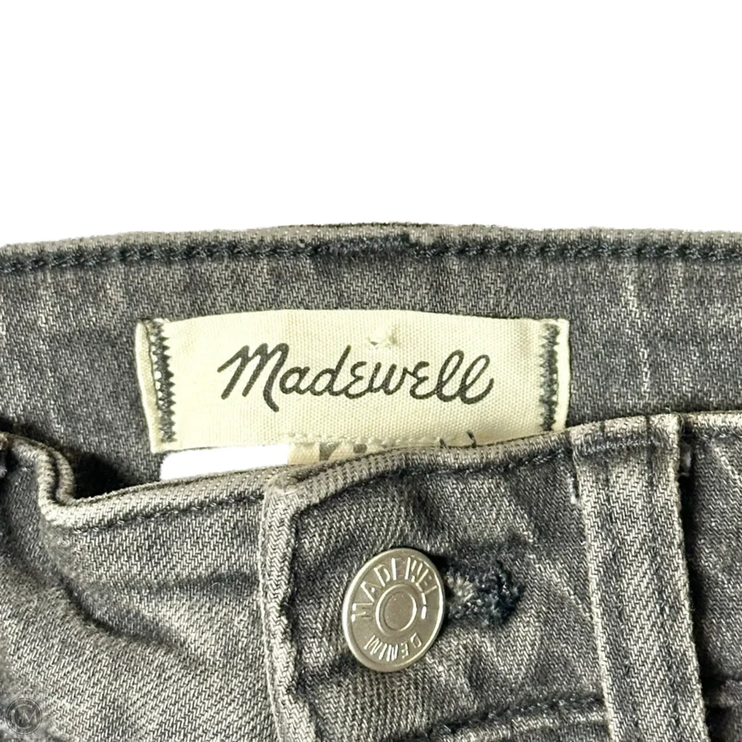 Jeans Straight By Madewell In Black Denim, Size: 6l