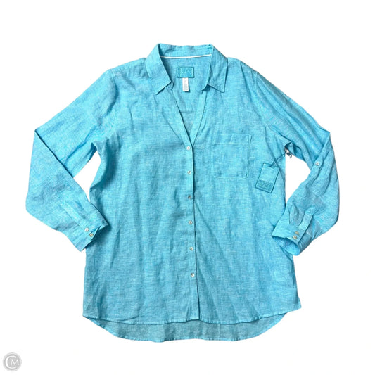 Top Long Sleeve By Sigrid Olsen In Blue, Size: L