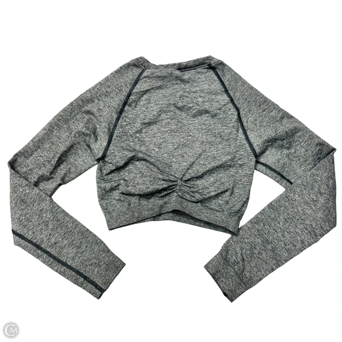 Athletic Top Long Sleeve Crewneck By Gym Shark In Grey, Size: S