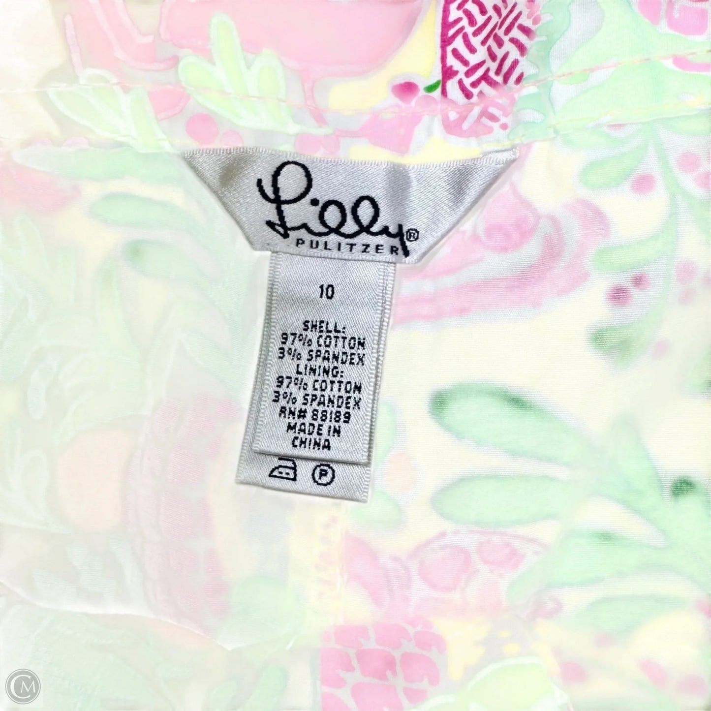 Skort Designer By Lilly Pulitzer In Green & Yellow, Size: 10