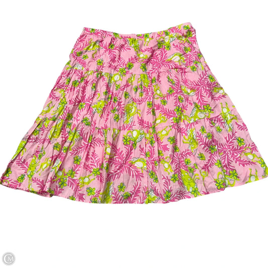Skirt Designer By Lilly Pulitzer In Green & Pink, Size: M