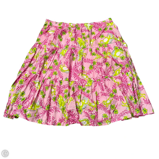 Skirt Designer By Lilly Pulitzer In Green & Pink, Size: M