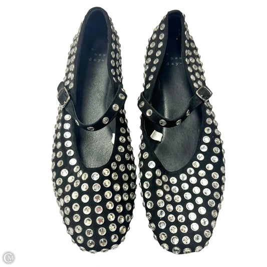 Shoes Flats By A New Day In Black & Silver, Size: 8