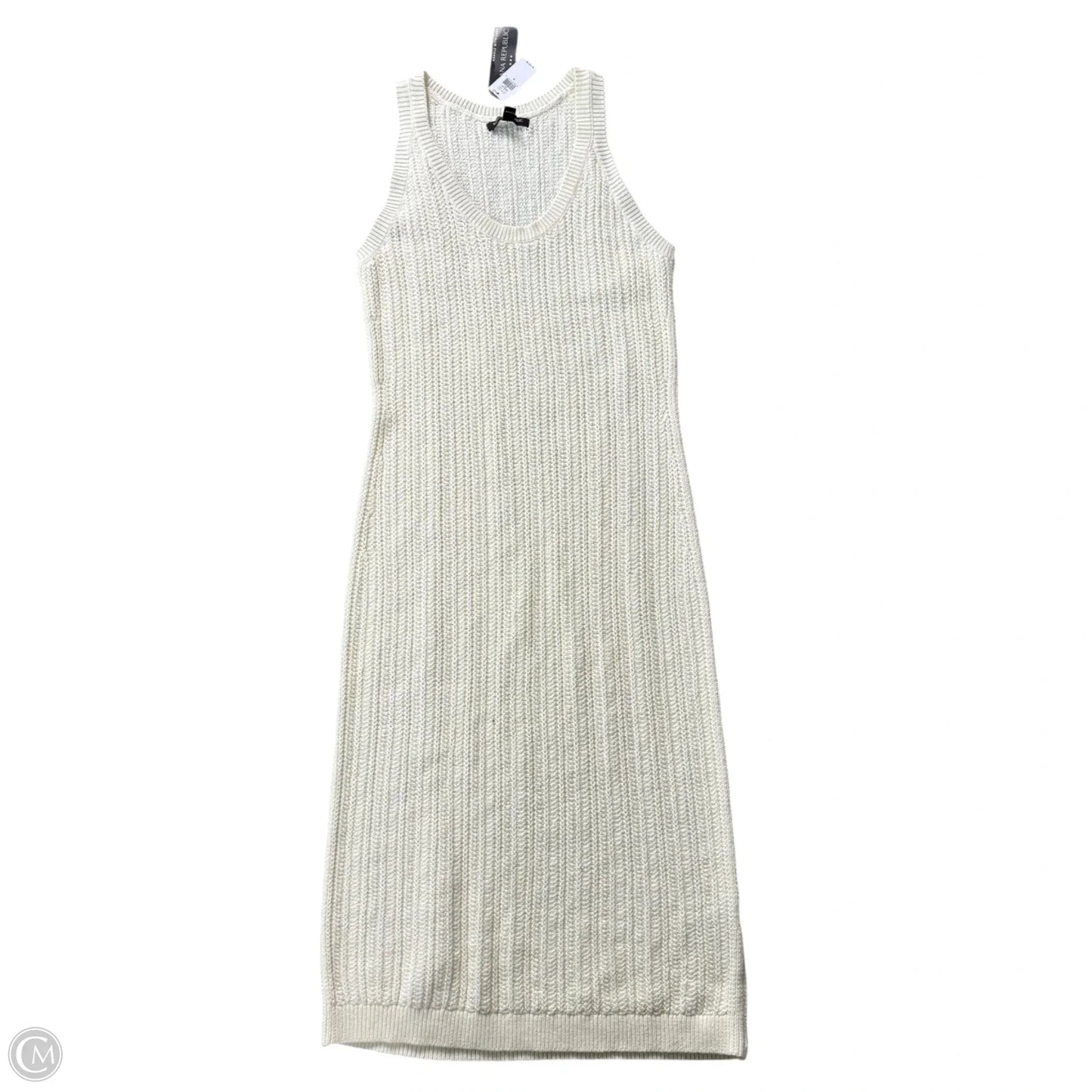 Dress Casual Midi By Banana Republic In Ivory, Size: S