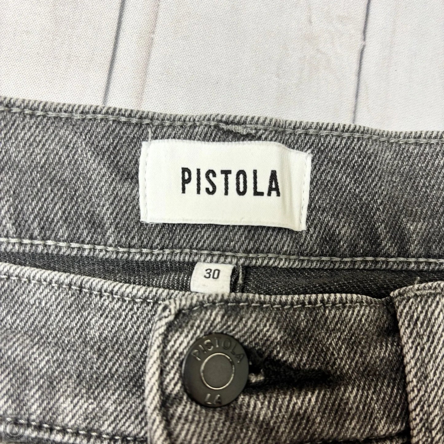 Jeans Straight By Pistola In Grey Denim, Size: 10