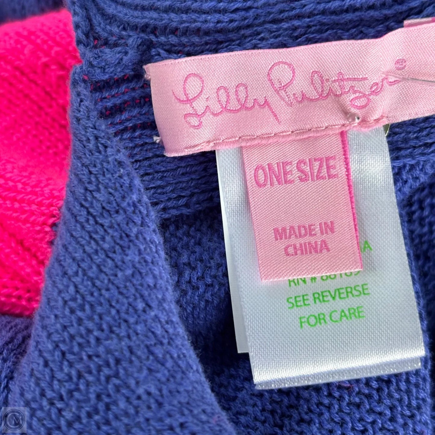 Poncho Designer By Lilly Pulitzer In Blue & Pink, Size: Osfm