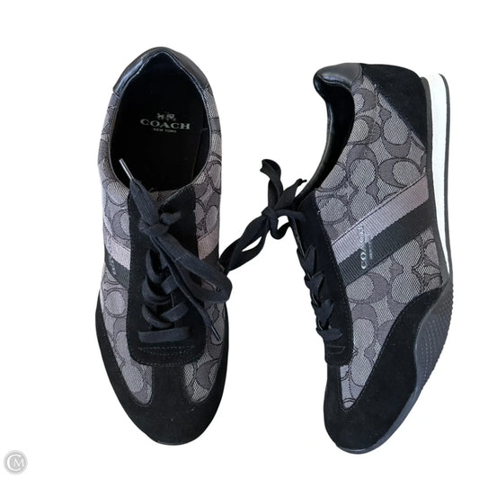Shoes Designer By Coach In Black & Grey, Size: 10