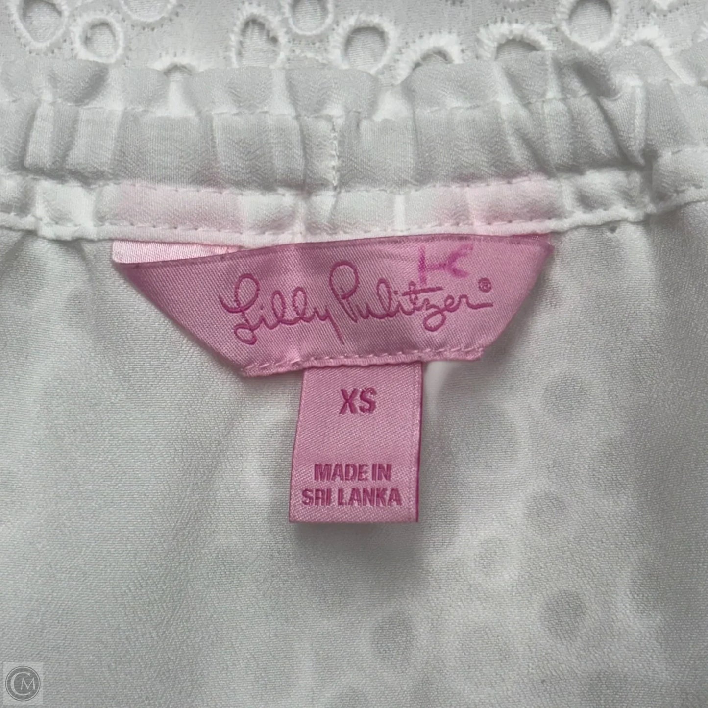 Top Short Sleeve By Lilly Pulitzer In White, Size: Xs
