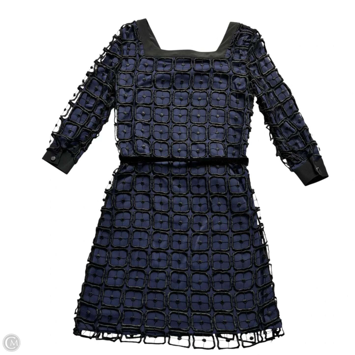 Dress Designer By Tory Burch In Black & Blue, Size: Xs