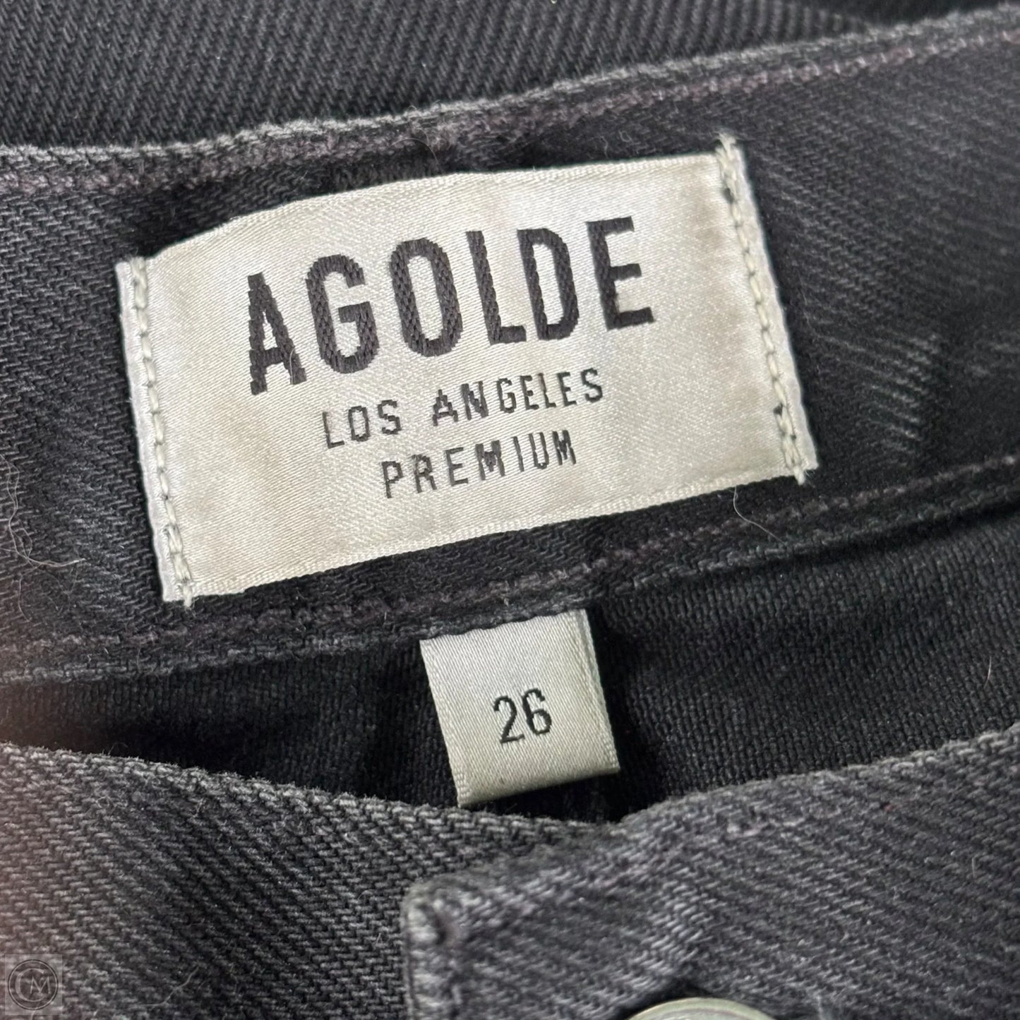 Jeans Straight By Agolde In Black, Size: 2