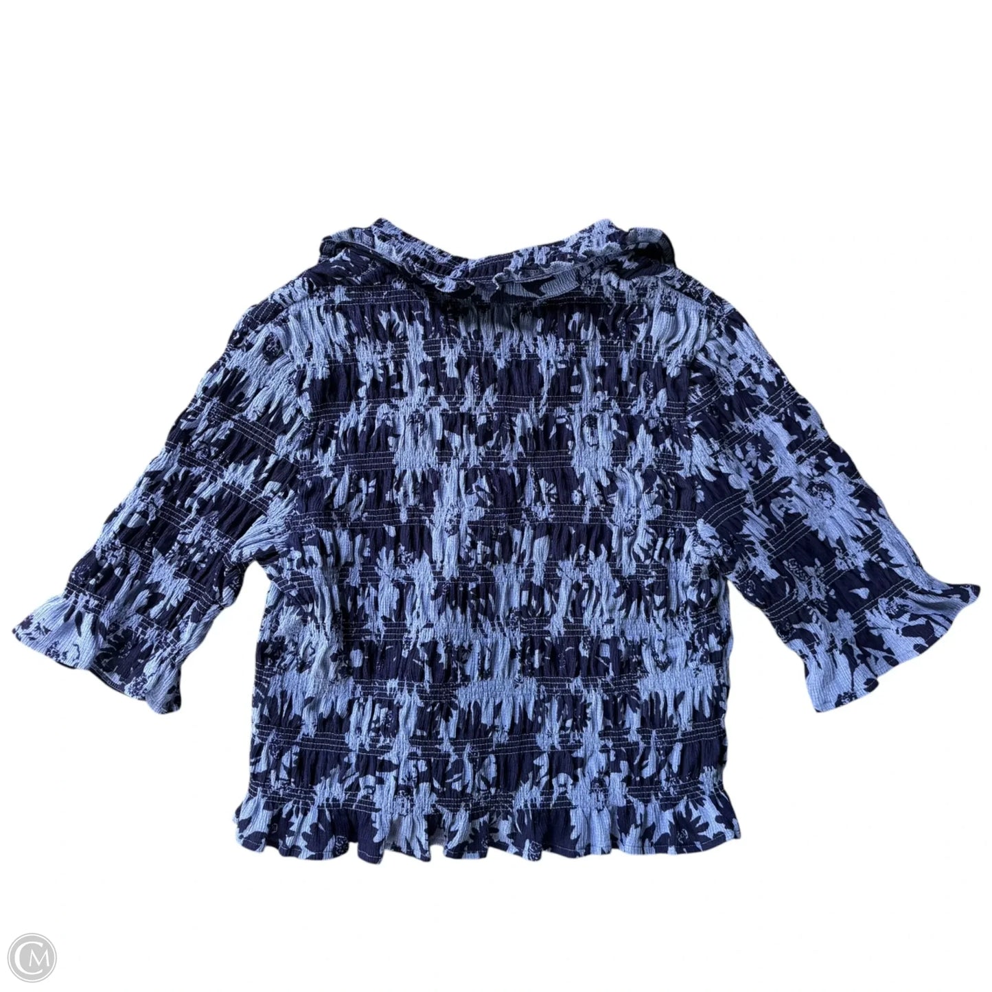 Top 3/4 Sleeve By Maeve In Blue, Size: M