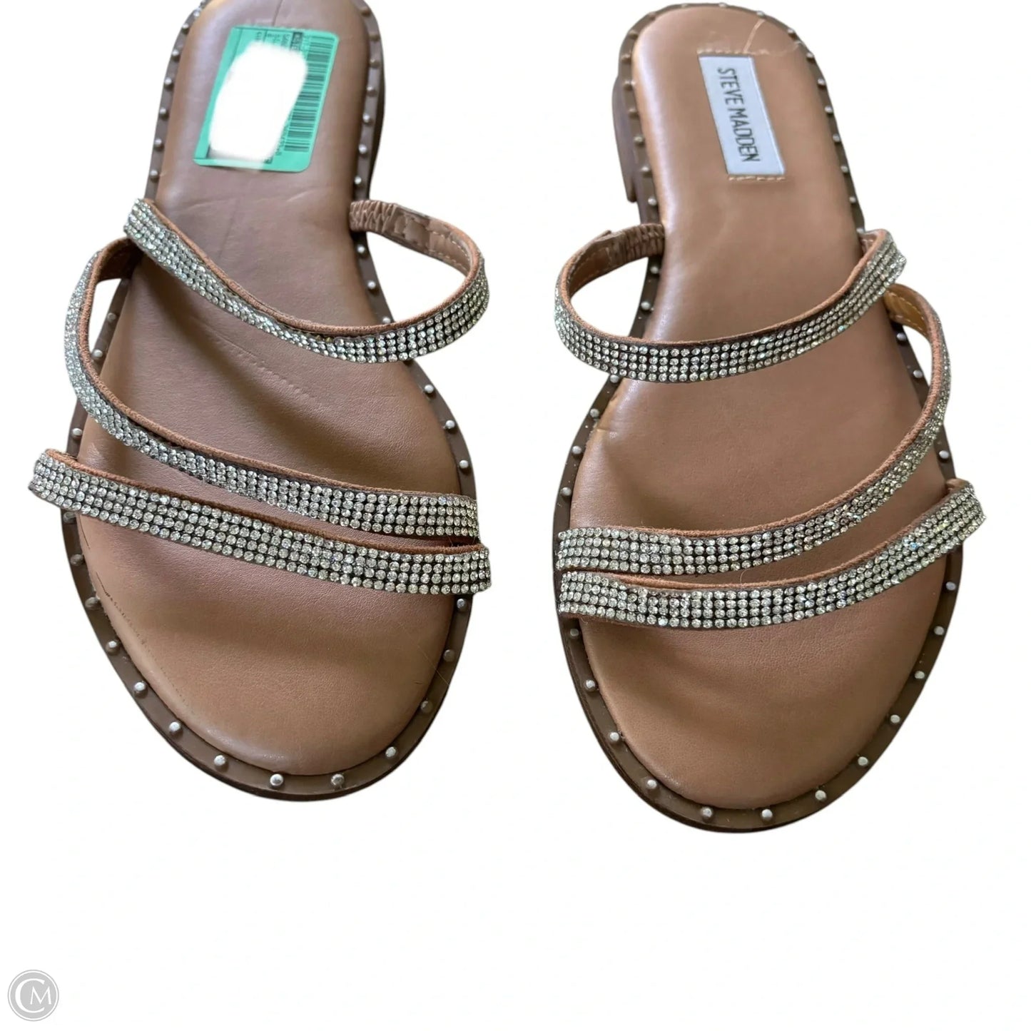 Sandals Flats By Steve Madden In Silver, Size: 8