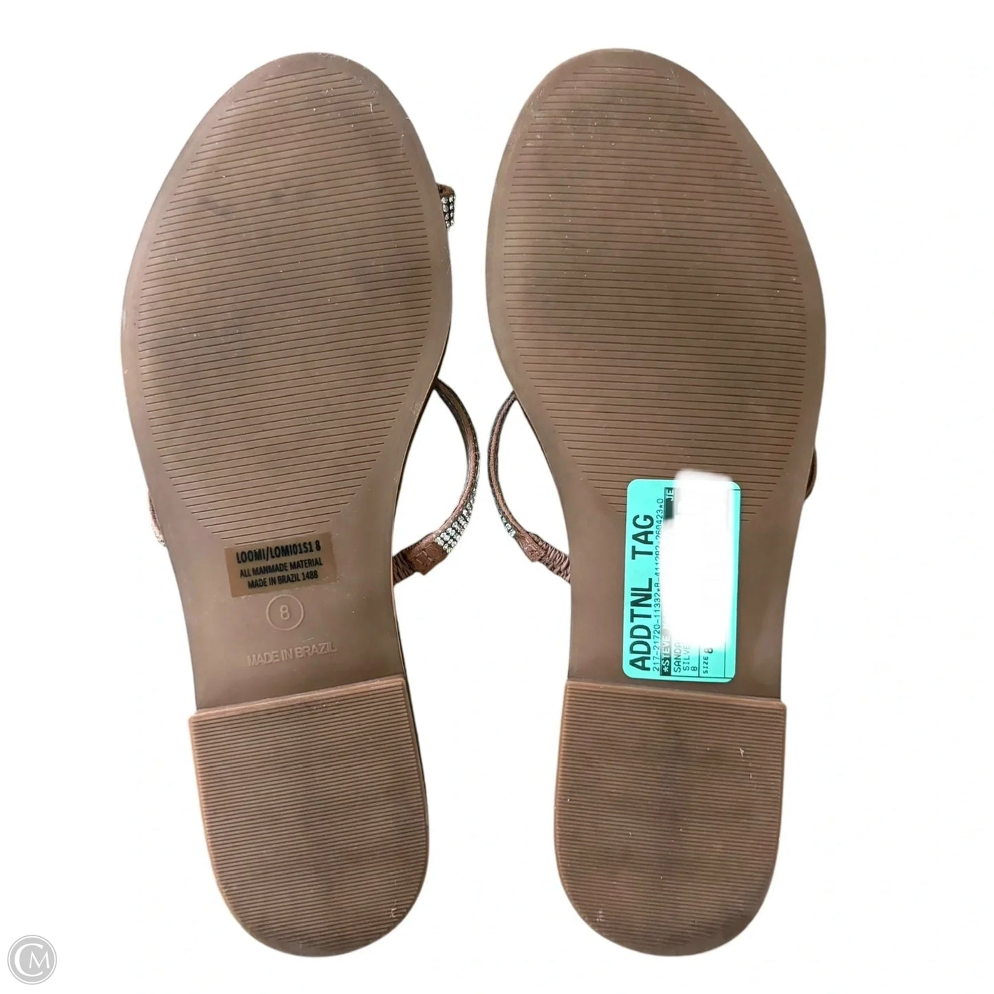 Sandals Flats By Steve Madden In Silver, Size: 8