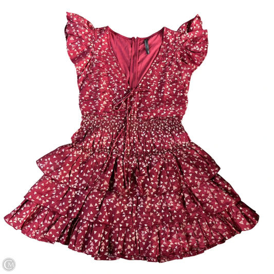 Dress Party Short By Anthropologie In Red, Size: S