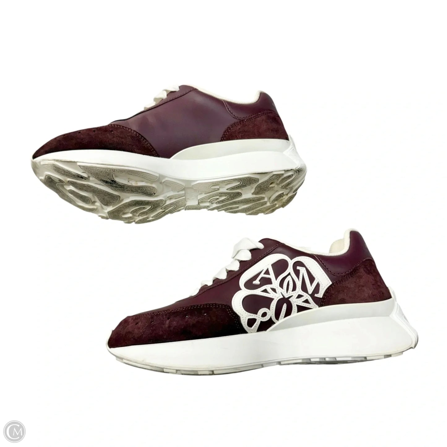 Shoes Luxury Designer By Alexander Mcqueen In Maroon, Size: 6.5